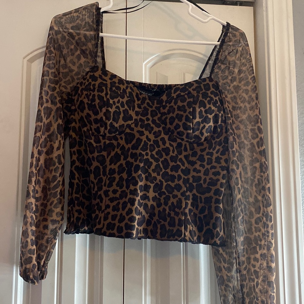 leopard bustier top
